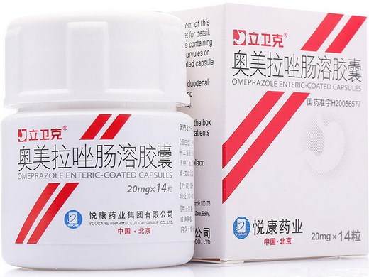 奥美拉唑肠溶胶囊 (立卫克)　14粒