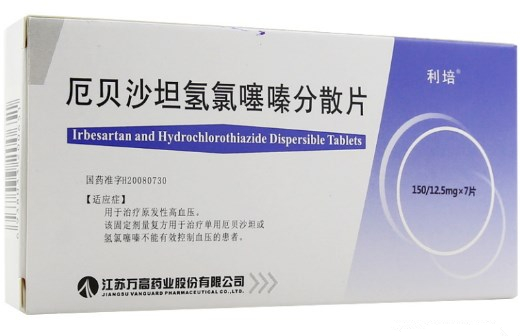厄贝沙坦氢氯噻嗪分散片 (利培)　7片