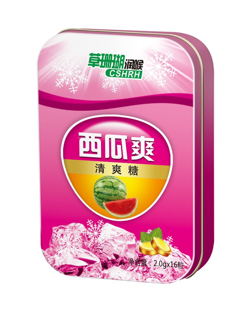 草珊瑚西瓜爽润喉糖（原清爽糖）(铁盒）